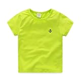 AiGo 半袖ver 9色選べる! やわらかコットン ボーダーと無地 半袖Tシャツ ストレッチ [並行輸入品]