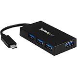 StarTech.com USBハブ/USB 3.0/USB-C - 4x USB-A/ACアダプター付属/ブラック