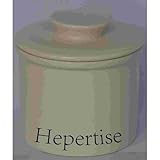 Hepertise クラシックセラミックバター皿 フレンチバターキーパー 蓋付き カウンタートップ用 バタークロック バターを広げられるバター用 | ソフトバター