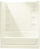 スターリング配管71100117 – 96 Ensemble Bath and Showerキット、60-inch X 36インチx 20インチ、左側、ビスケット