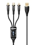 SUPERV Rt66 3in1 同時充電ケーブル 1.2m | USB A to USB C/ライトニング/マイクロUSB | 分配 変換 二股 マルチケーブル | iPhone Android スマホ タブレット 各種対応 (66W/6A 120cm)