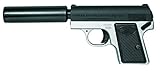 クラウンモデル(Crown Model) ポケットハンドガン No.19 ベビーブローニング シルバーフレーム サイレンサー付 10歳以上 エアーHOPハンドガン