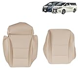 DodoxDIY 適用 アルファード ヴェルファイア 30系 前期後期 専用 内装パーツ フロントシートカバー カスタムパーツ 車内グッズ 運転席座席カバー + 助手席座席カバー 原車ホワイト