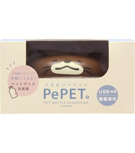 うるおいペペット PePET. ペットボトル加湿器 USB接続【ネコ】27個 ペットボトルをリユース活用。場所を選ばず、どこにでも連れて行ける猫