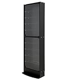 【JAJAN】フィギュアラック「レギュラー」55シリーズ 幅55cm奥行19cm高さ182cm ハイタイプ 本体 ブラック【正規品】[鍵付きコレクションケース][棚プレ対象商品]