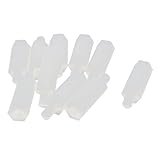 uxcell　六角スペーサー　ナイロン　スタンドオフ　M4 18+6mm　オスーメス　10個入り