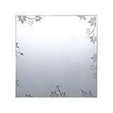 ミラー 鏡 壁掛け ボタニカルデザイン ユニットバス交換用 [幅40.6×高41cm] MS109-410-406
