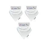 Dribble Ons Bandana Bib - White - ** ** (Gift Wrap Available) by DribbleOns