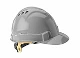 Gateway Safety 71208 Serpent High Density Polyethylene Vented Safety Helmet with Ratchet Suspension,