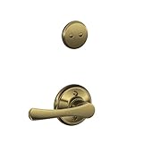 Schlage f94 Vla 609 134 N N SL Avila Inactive Handleset内部レバー、アンティーク真鍮