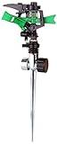 Plastic Impact Lawn Water Sprinkler Sprayer, Large Metal Spike, Adjustable 0° to 360° Pattern, 15' -