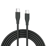 USB Type C ケーブル (2m, ブラック) 柔らかいシリコン制 SLEIJAOOE【60W PD急速充電】 絡まない 断線防止 タイプC & タイプC(Type-C)ケーブルスマートフォン・タブレット・ゲーム機等Type-C 機器対応
