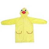 Demiawaking　キッズ 子供用 レインコート　 レインウェア　 レインポンチョ 　身長90～120cm　ピンクウサギ