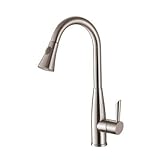 Ruvati RVF1228ST Pullout Spray Kitchen Faucet, Stainless Steel [並行輸入品]