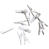 Plus Nao(プラスナオ) イヤホンクリップ 10個セット ケーブルクリップ イヤホン用アクセサリー オーディオ イヤホン クリップ コードクリッ ホワイト A【固定式】