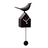 Torre & Tagus 901658 Motion Birdhouse Clock with Removable Pendulum, Black
