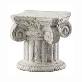 アンティークオーナメント/庭園用置物 【石柱タイプ】 高さ22cm ホワイトガーデン スタンド 〔園芸 ガーデニング用品〕 ds-1672881