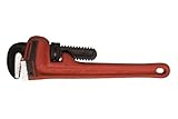 Superior Tool 02810 Heavy Duty Straight Cast-Iron Handled Pipe Wrench 1-1/2 Inch Jaw-Ten Inch Pipe W