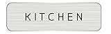 ドアプレート メタルプレート ドアサイン (KITCHEN, Silver/Black) Hansmare Aluminum Door Sign シンプル トイレ オフィス 部屋 表札 高級感
