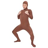 [PURE] ピュア 全身タイツ ストレッチ 顔出し 変装 L ブラウン