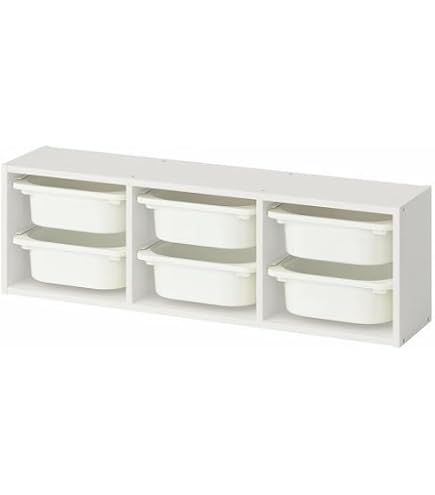 Amazon｜IKEA (イケア) TROFAST フレーム, パイン材 白い 幅93x奥行44x