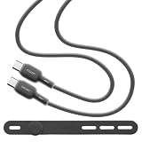 ラスタバナナ 充電 通信ケーブル シリコンケーブル Type-C to Type-C 1m calon Jelly チャコールグレー R10CACC3A09CGRY