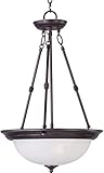 Maxim Lighting 5845 Essentials 584x Invert Bowl Pendant Fixture, Oil Rubbed Bronze Finish, 15-Inch b