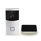ドアベル ワイヤレス 玄関WF05スマートビデオドアベルWi-Fi赤外線ナイトビジョンワイヤレス音声接続ドアベル家庭用電子キャットアイ（シルバー）