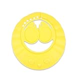 シャンプーハット　子供用　バス　サイズ調整可能　耳のシールド付き　シャワー防水帽子　　 (イエロー)