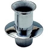 お墓用線香立て 高級ステンレス製 差し込み式 ツバ付タイプ 筒径：18mm(浅穴用) [ｽﾃﾝ線香立(S45ﾂﾊﾞB）]