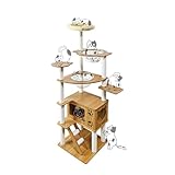 日本メーカー RAKU 猫ハウス 宇宙船 透明ボウル付き カプセル式 ミニ キャットタワー ねこつめとぎ ドーム 床置き お手入れ簡単 快適 全猫種 小型犬 全年齢対応 (木製タイプK)