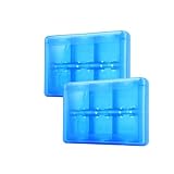 Coehaopike 2 個入りDS・3DS カセットケース ソフトケース カード22枚収納 コンパクト 全28点収納可能 メモリーカード タッチペン 携帯型 持ち運び (青)