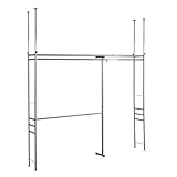 アビライト ツッパリ式クローゼットハンガーラック(奥行30cm)ロータイプ スーパーワイド SK-80L SW