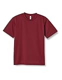 [グリマー] 半袖 4.4oz ドライTシャツ (クルーネック) 00300-ACT_K キッズ バーガンディ WL