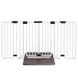 PETSELECT (ペットセレクト) ペットゲート おくだけとおせんぼウォークスルー (M) (スチール) おくだけ ペット ゲート 置くだけ ドア付き ペットフェンス 犬 柵 いぬ 安全柵 小型犬 中型犬 脱走防止 飛び出し防止