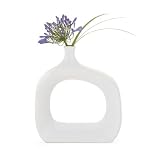 Torre & Tagus 900494 Open Vase, Wide, White by Torre & Tagus