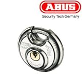 ABUS 南京錠 丸型 Diskus 24IB 50サイズ キー2本付属 シリンダーカバー無し 多用な攻撃を防ぐ、円盤形南京錠の定番 ステンレス素材で水に強いIBシリーズ アバス ディスカス 24IB