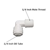 YZmチューブクイックコネクタ継手水Purifiersフィルタ逆浸透システムアクセサリーセットof 5 Elbow, 1/4" Male x 1/4" OD tube