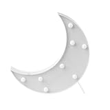 fy-light装飾LED Crescent Moonマーキーサイン – MoonマーキーLetters LEDライト – Nursery夜ランプギフトfor Children ホワイト