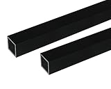 安田 アルミ角パイプ 2m 2.0x20x20mm ブラック 2本組