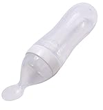 3 Ounce Feeding Bottle, Homure? Silicone Squeeze Baby Food Dispensing Spoon for Infant Newborn Toddl