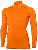 [ミズノ] トレーニングウェア コンプレッションドライアクセルバイオギアシャツ ハイネック長袖 吸汗速乾 ストレッチ 紫外線カット メンズ 2021年モデル フレイムオレンジ(マット) M