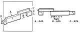 CRL Right Handナイロンスライドボルト – .240 "幅; 625 "高さ – 20 per package – 3461171