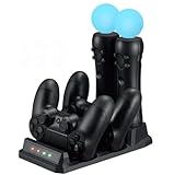 OSTENT 充電スタンド PS4 PS VRコントローラー用 4 in1 充電器 スタンド