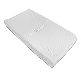 American Baby Company Heavenly Soft Minky Dot Fitted Contoured Changing Pad Cover White Puff [並行輸入品]