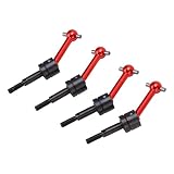4個メタル RCドライブシャフトドライブシャフトスチール CVD 70mm TT02 1/10 RCカーアップグレードパーツ用(赤)