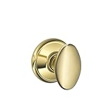 Schlage Bright Brass Siena Passage Knobs F10VSIE605