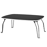 折りたたみ センターテーブル おしゃれ 猫足 ミニテーブル ローテーブル 鏡面 机 小型 テーブル ブラックA