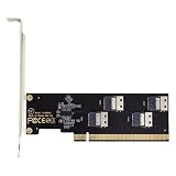 Cablecc スリムラインフォー SFF-8654 4X 4 NVME to PCIE Express 3.0 4.0 RAID カード VROC Raid0 ハイパーアダプター