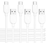 Cable Matters 3本セット 超柔軟USB-C USB-A 変換ケーブル - 3m、3A/15W高速充電、Apple CarPlay・Android Auto 対応、USBA USBC ケーブル、iPhone 17 / 16 / iPad/Galaxy S23対応 - ホワイト